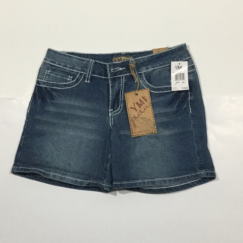 NWT , women’s YMI blue jean shorts
